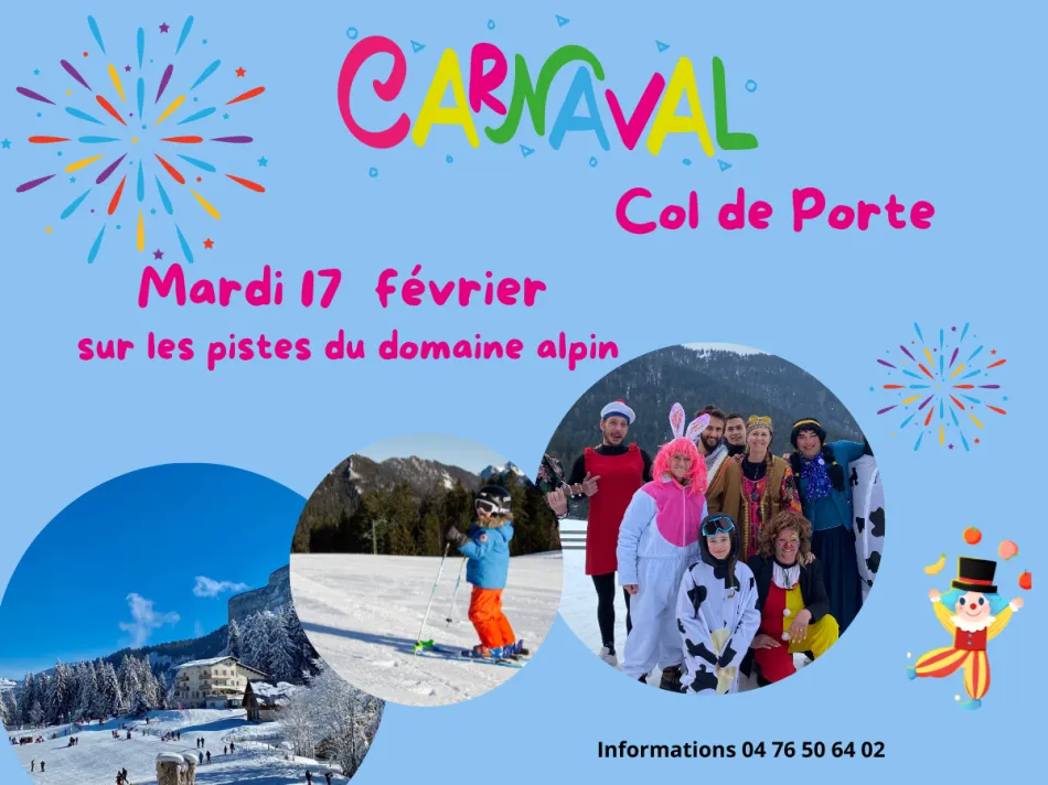 Carnaval sur les pistes du domaine alpin du Col de Porte 